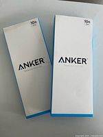 Front view of two sealed Anker PowerLine Micro USB cable boxes