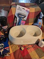 Group shot showing all dog care items