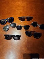 All seven pairs arranged on tabletop