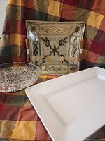 All three serving pieces arranged front view