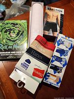 All packaged items together showing brands and packaging