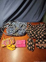 All six Vera Bradley items grouped on table