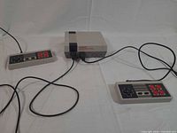 Console and two wired controllers overview