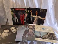 Front view of all five LP album covers