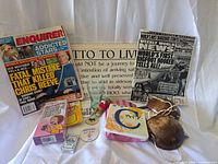 Overview of all items on white backdrop