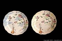 Both plates front view showing design and scalloped edges