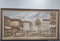 Full frontal view of framed painting