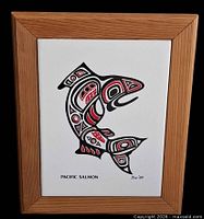 front view of framed tile artwork