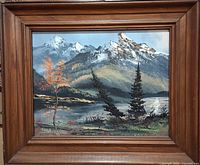 Framed oil painting showing full artwork and frame