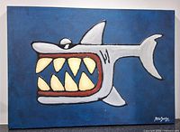 full view of the shark painting front