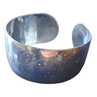Full view of sterling silver cuff bracelet