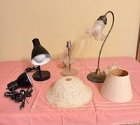 group shot of all six lighting pieces