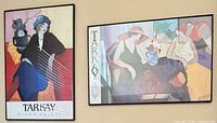 Both Tarkay Givon prints displayed on wall