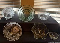 All six bowls displayed on table