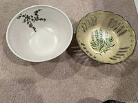 Two bowls side by side showing interior designs