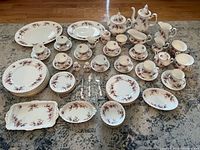 Full layout of all china pieces