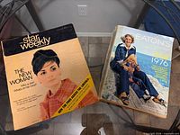 Front covers of Eaton’s 1976 catalogue and Star Weekly magazine on table