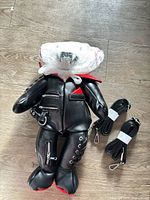 Front view teddy bear backpack with straps