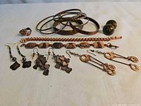 Group shot of all jewellery pieces laid out