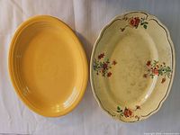 Both platters side by side showing overall design and condition