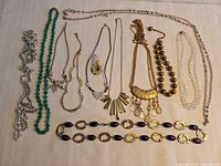 All necklaces laid out for full view