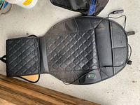 Top view of quilted heated seat cover showing overall design