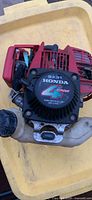 Top view of Honda GX31 engine showing recoil starter cover and model badge
