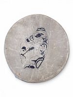 Front view of drum showing full artwork and overall condition