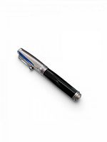 Full view of Jean Pierre Lepine rollerball pen showing black barrel and silver-tone cap with ball-end clip