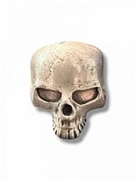 Front view of sterling silver skull ring