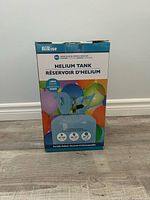 Front of boxed AiRise Helium Tank showing product label and graphics