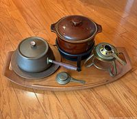 All items on wooden tray