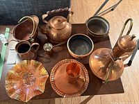 Group shot of all nine items on table