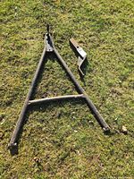 Tow bar and hitch mount on grass