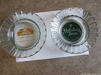 Both ashtrays top view