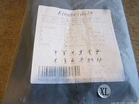 Front of sealed Kingbridal package with size chart and XL sticker