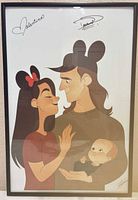 Full view of framed signed print