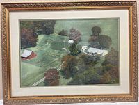 Entire framed print in gilt frame