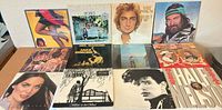 Group shot of all 12 record jackets laid out