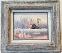 Full view of framed painting
