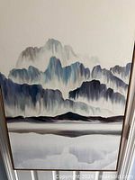 Full view of framed abstract landscape canvas print