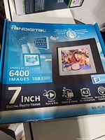 Retail box front showing brand, specs and product image
