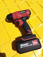 Left side view of Bauer cordless heat gun with battery attached