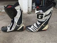 Both Gaerne motorcycle boots side view