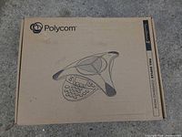 Front of retail box with Polycom logo and line drawing of SoundStation2 phone