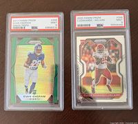 Front view of both PSA-slabbed cards