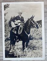 Front of 5"x7" Gene Autry promotional photo with printed autograph