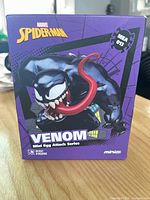 Front of sealed box showing Venom Mini Egg Attack figure