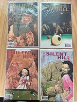 Four bagged Silent Hill: Dead/Alive comic issues laid out