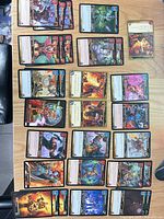 Top-down view of entire lot laid out showing all oversized cards